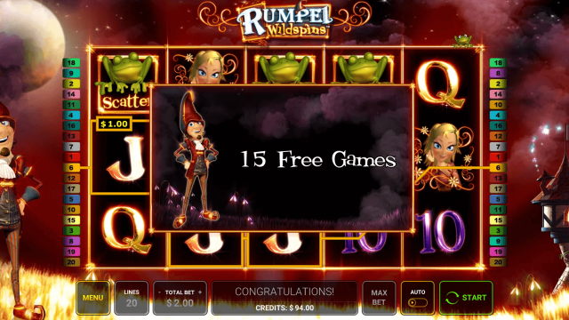 Характеристики слота Rumpel Wildspins 10